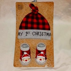 My 1st Christmas hat and rattle socks
